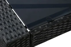 Rattan Bar Set MODENA schwarz