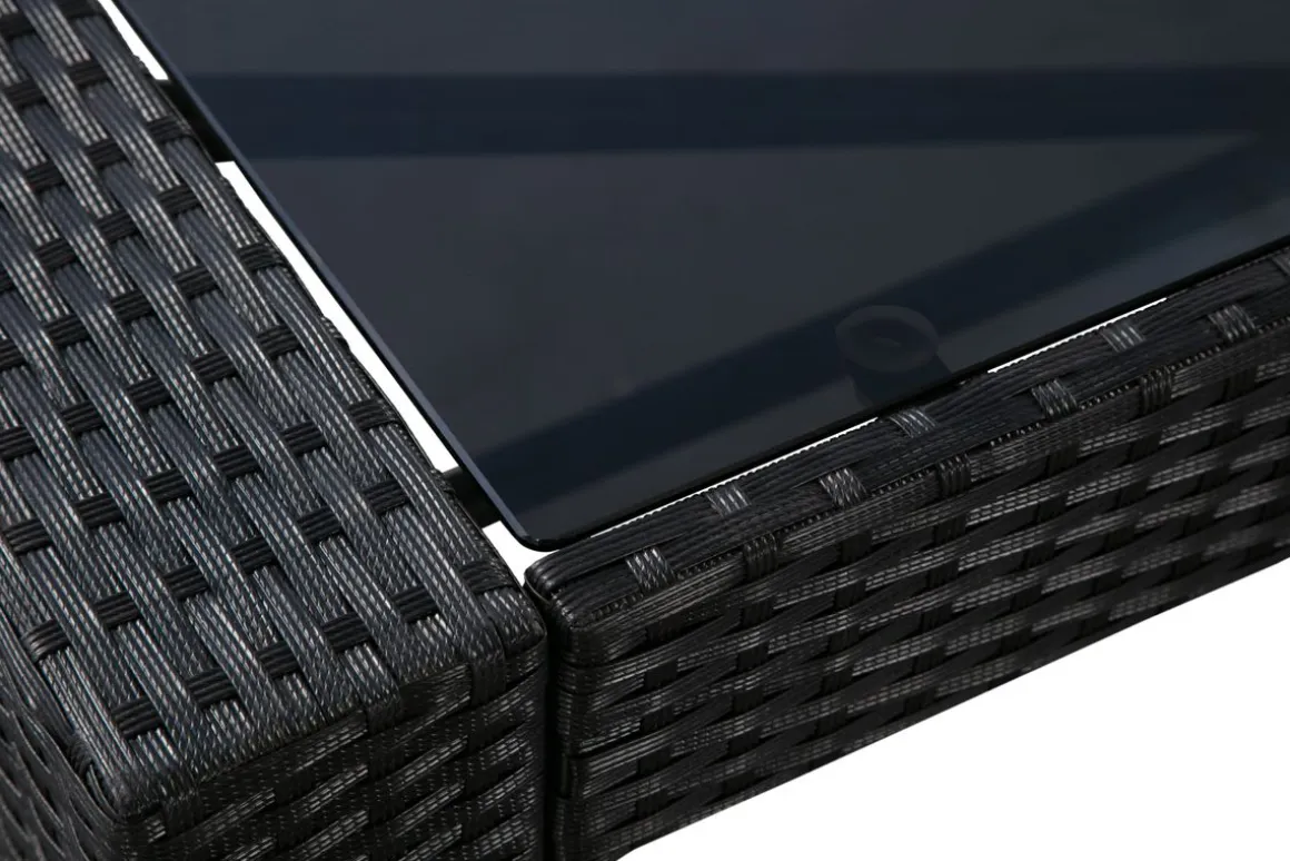 Rattan Bar Set MODENA schwarz