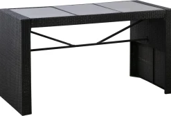 Rattan Bar Set MODENA schwarz