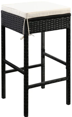 Rattan Bar Set MODENA schwarz