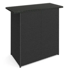 Rattan Bartheke MILANO schwarz