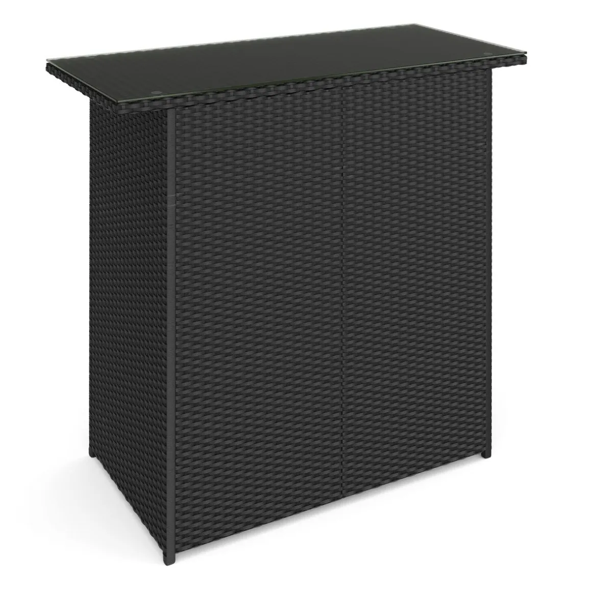 Rattan Bartheke MILANO schwarz