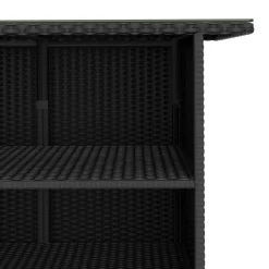 Rattan Bartheke MILANO schwarz