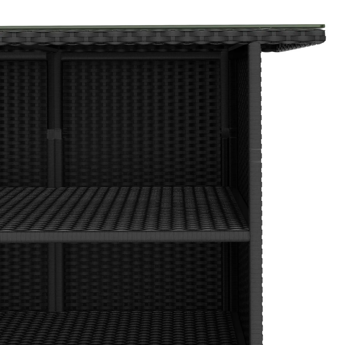 Rattan Bartheke MILANO schwarz