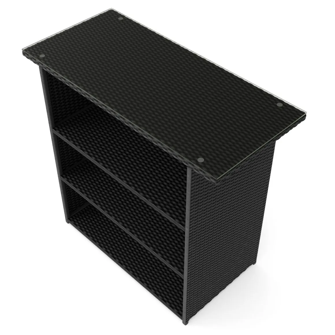 Rattan Bartheke MILANO schwarz