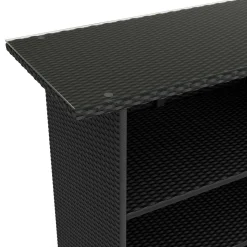 Rattan Bartheke MILANO schwarz