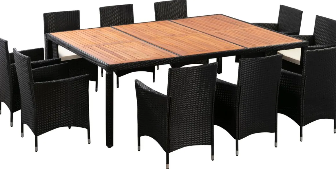 Rattangarnitur ALBA 1 Tisch und 10 Stühle