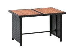 Rattangarnitur MELBOURNE schwarz/weiss