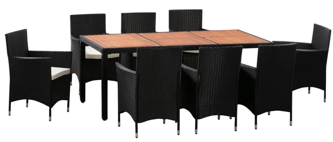 Rattangarnitur PISA 1 Tisch und 8 Stühle