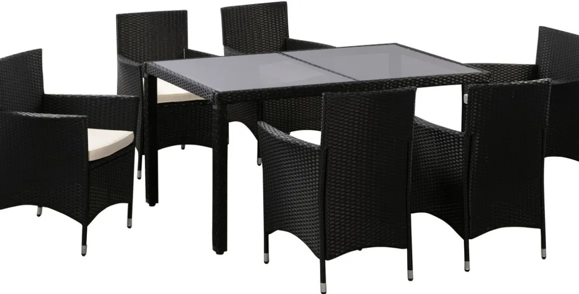 Rattangarnitur SIENA 1 Tisch und 6 Stühle
