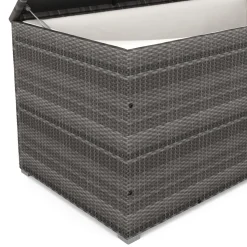Rattan Kissenbox SINA 190 x 85 x 85 cm grau
