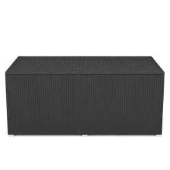 Rattan Kissenbox SINA 190 x 85 x 85 cm schwarz