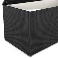 Rattan Kissenbox SINA 190 x 85 x 85 cm schwarz