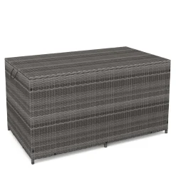 Rattan Kissenbox ZOE 150 x 80 x 85 cm grau