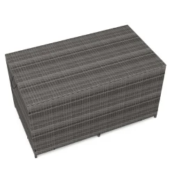 Rattan Kissenbox ZOE 150 x 80 x 85 cm grau