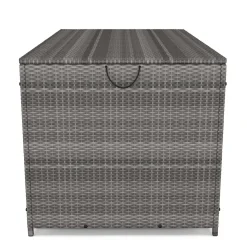 Rattan Kissenbox ZOE 150 x 80 x 85 cm grau