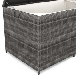 Rattan Kissenbox ZOE 150 x 80 x 85 cm grau