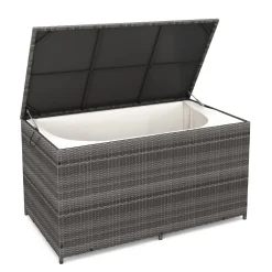 Rattan Kissenbox ZOE 150 x 80 x 85 cm grau