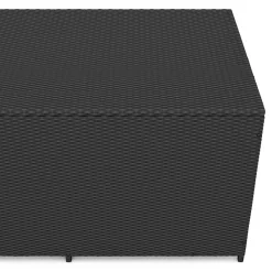 Rattan Kissenbox ZOE 150 x 80 x 85 cm schwarz