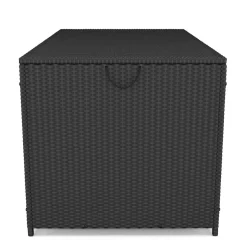 Rattan Kissenbox ZOE 150 x 80 x 85 cm schwarz