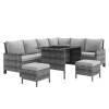 Rattanlounge ADRIANUS grau
