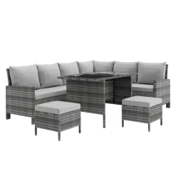 Rattanlounge ADRIANUS grau
