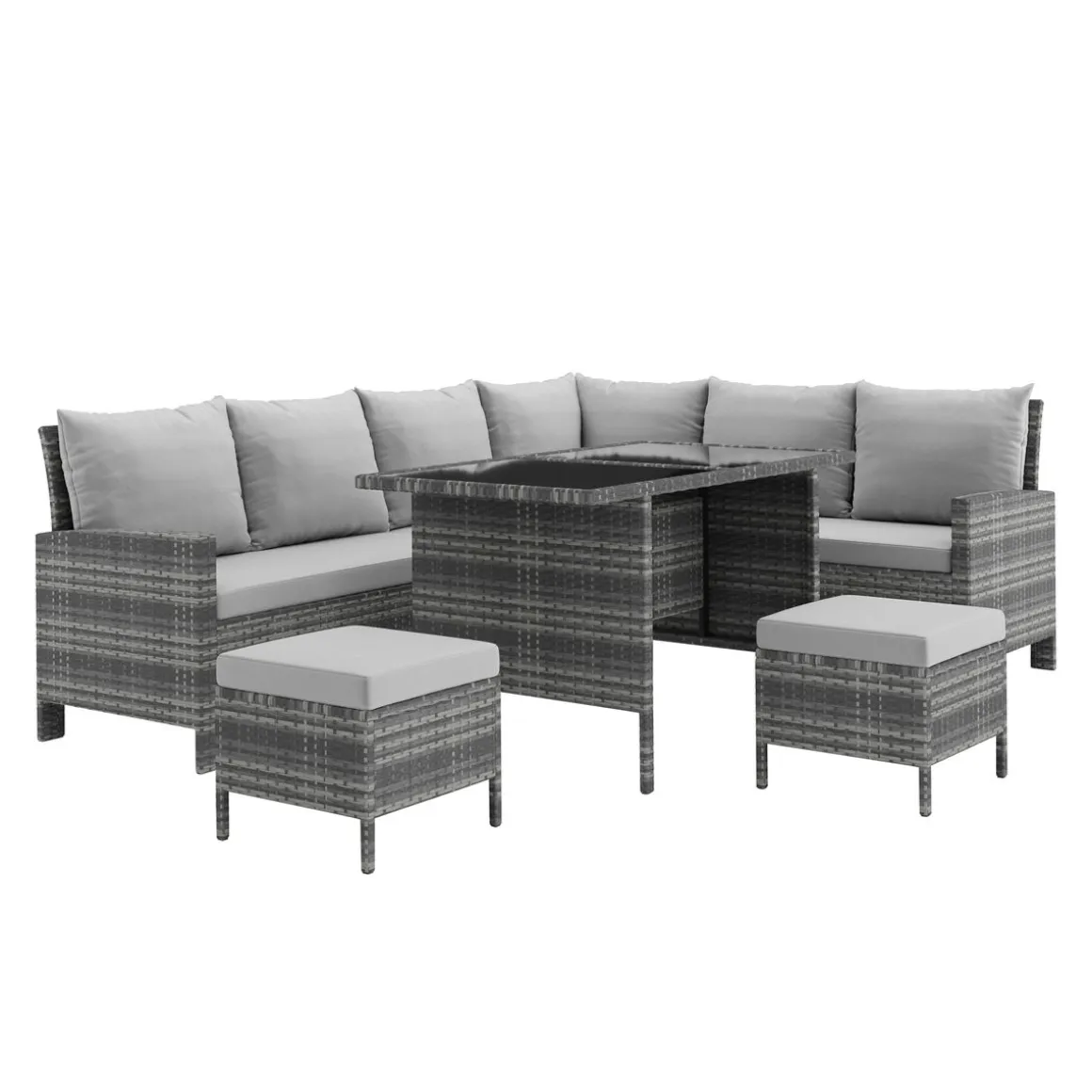 Rattanlounge ADRIANUS grau