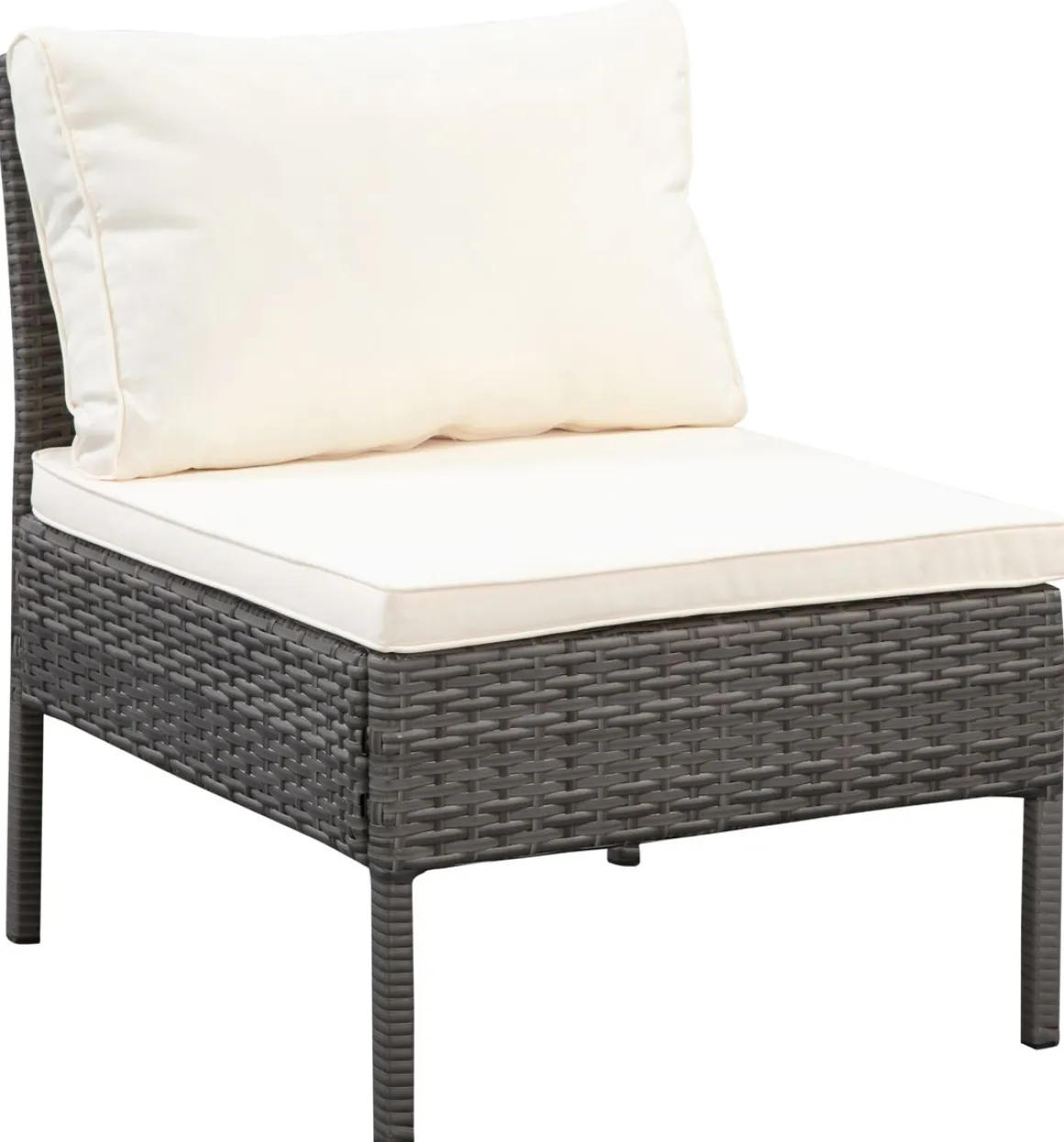 Rattanlounge BARI grau/beige