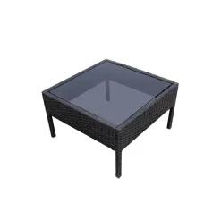 Rattanlounge BARI schwarz/anthrazit