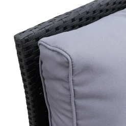 Rattanlounge BARI schwarz/anthrazit