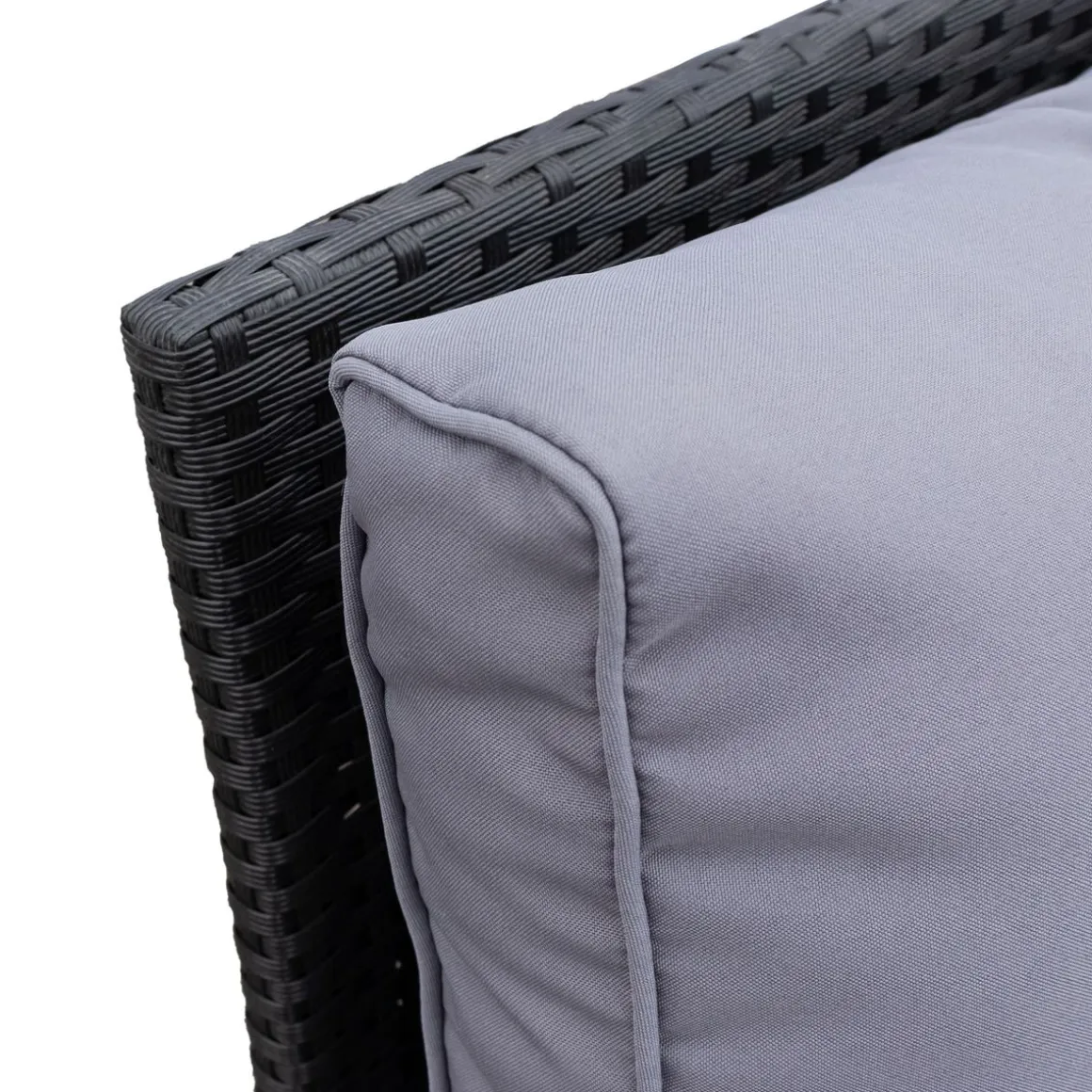 Rattanlounge BARI schwarz/anthrazit