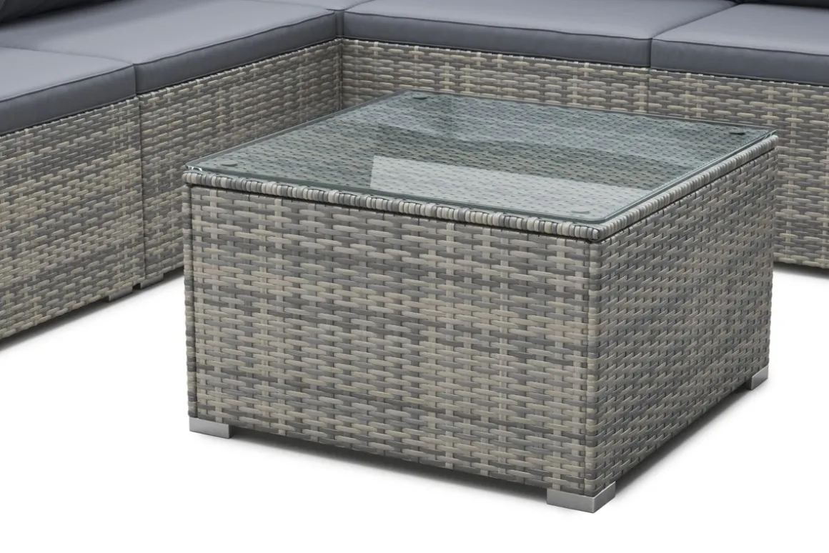 Rattanlounge CANBERRA grau/anthrazit