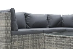 Rattanlounge CANBERRA grau/anthrazit