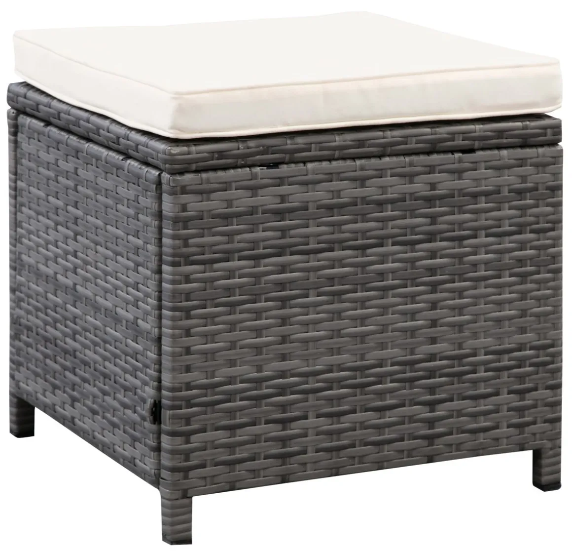 Rattanlounge CANNES grau/beige
