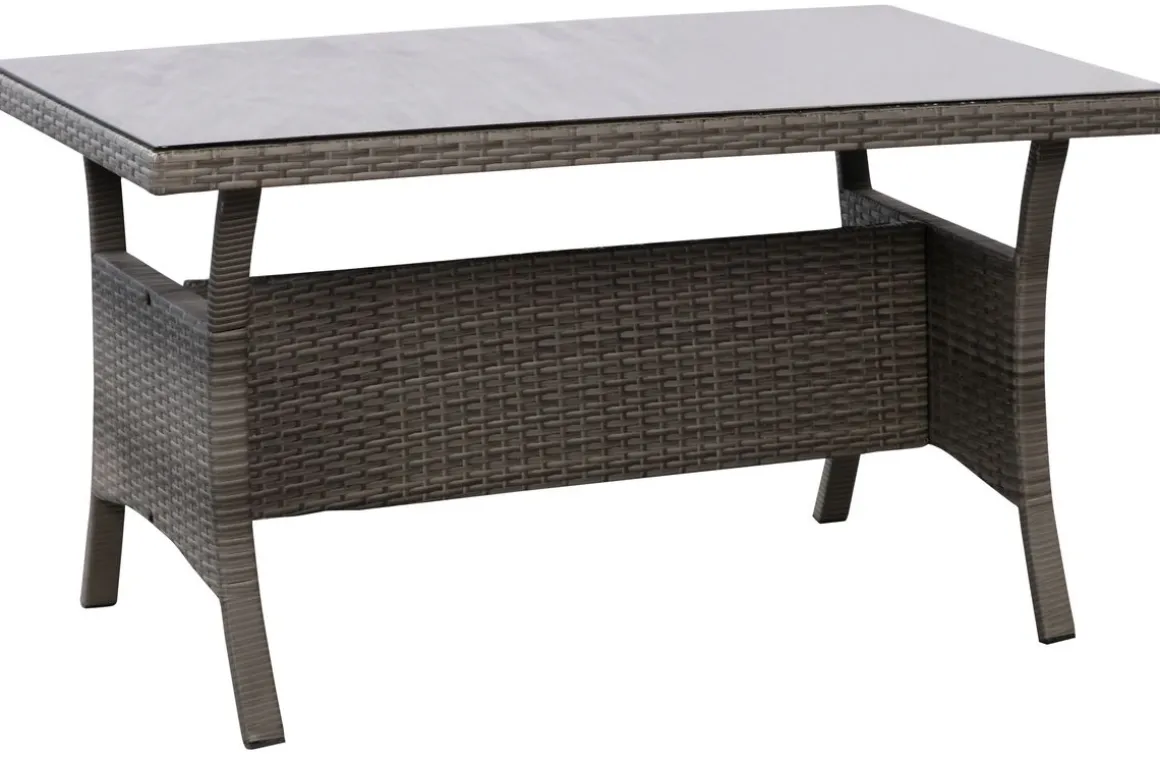 Rattanlounge CANNES grau/beige