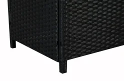 Rattanlounge CANNES schwarz/beige