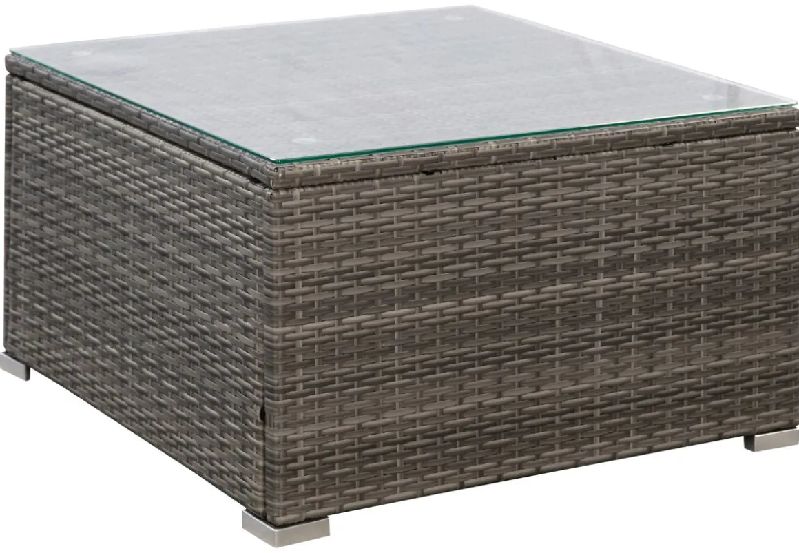 Rattanlounge CAPRI grau/beige