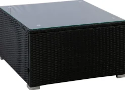 Rattanlounge COLOMBO schwarz/weiss