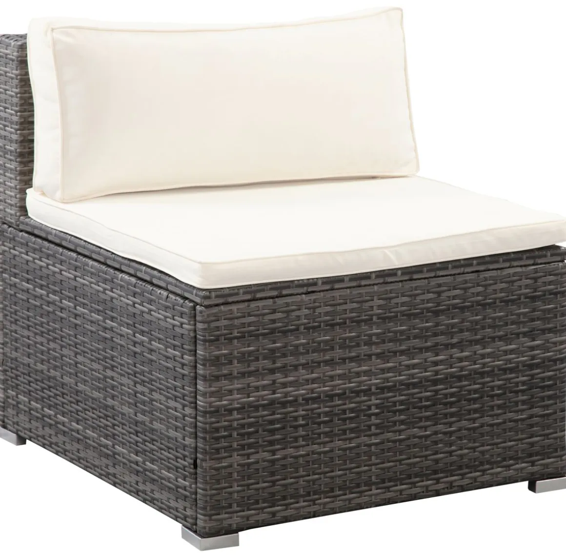 Rattanlounge FARO grau/beige