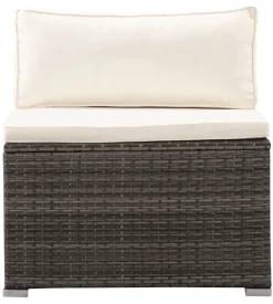 Rattanlounge FARO grau/beige