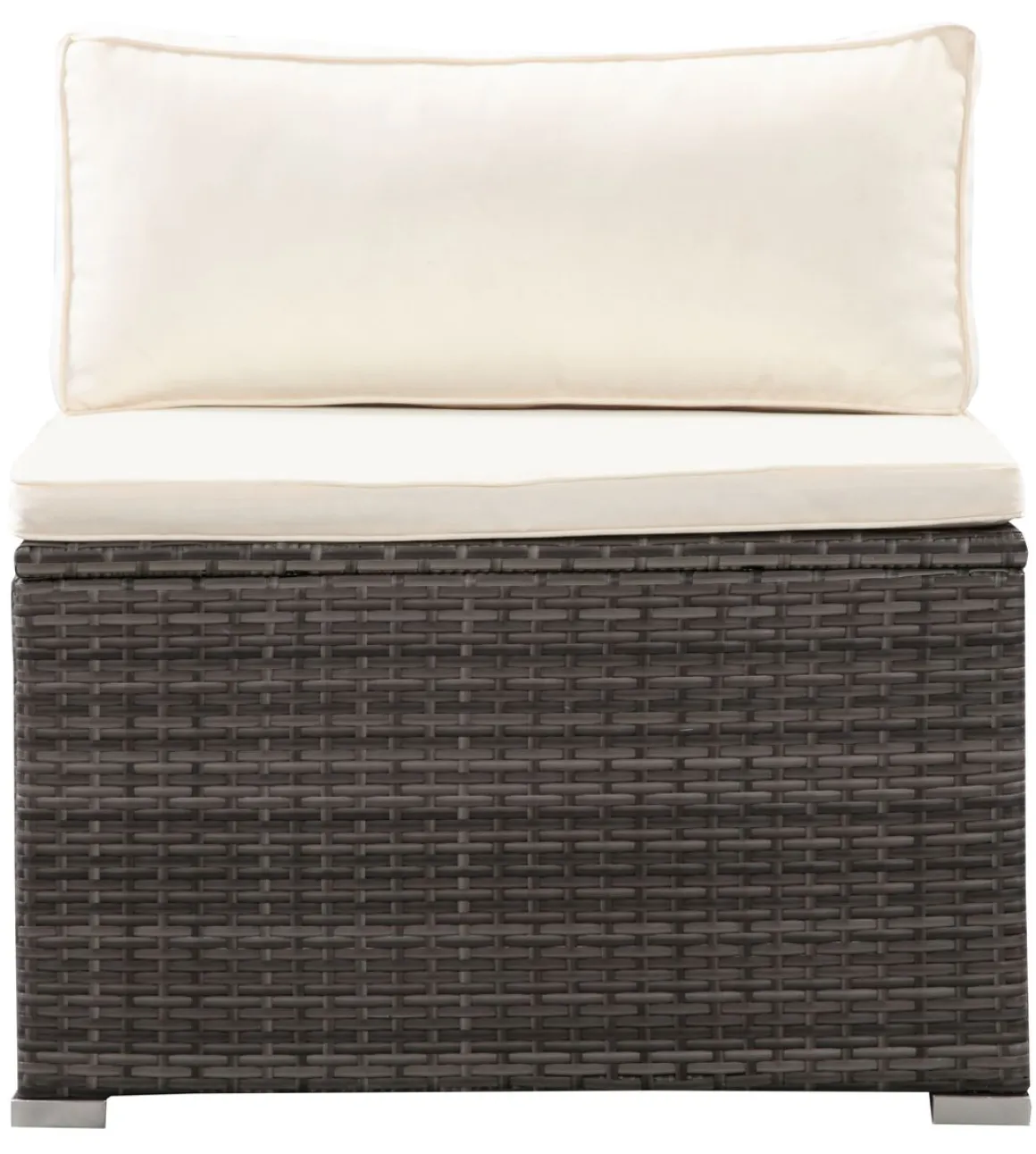 Rattanlounge FARO grau/beige