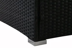 Rattanlounge FARO schwarz/beige