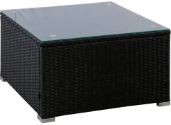 Rattanlounge FARO schwarz/beige