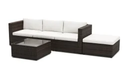 Rattanlounge MALIBU braun/beige