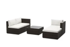 Rattanlounge MALIBU braun/beige