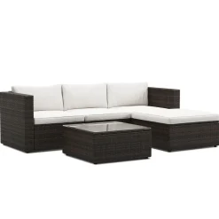 Rattanlounge MALIBU braun/beige
