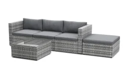 Rattanlounge MALIBU grau/anthrazit
