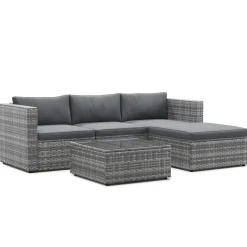 Rattanlounge MALIBU grau/anthrazit