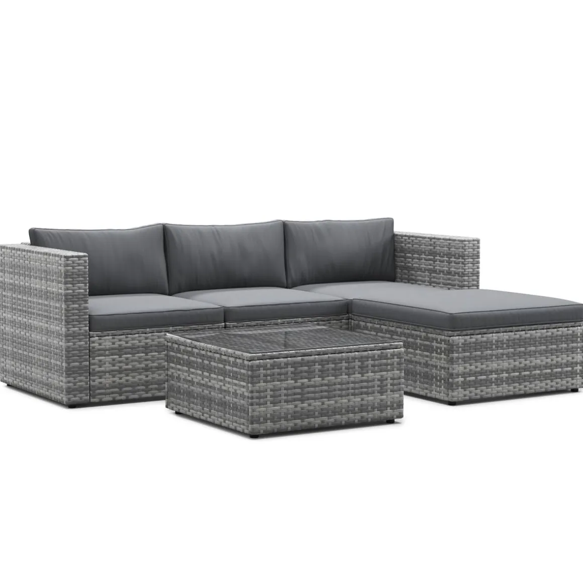 Rattanlounge MALIBU grau/anthrazit