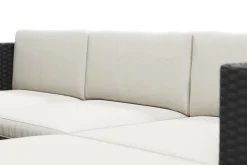Rattanlounge MALIBU schwarz/beige